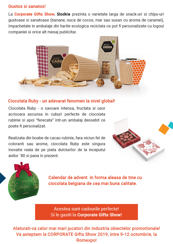 Corporate Gifts Show 2019 – un eveniment al simturilor