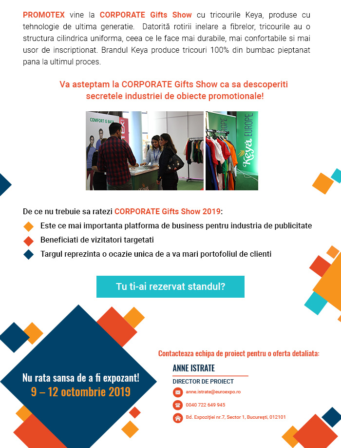 Corporate Gifts Show 2019 – un eveniment al simturilor