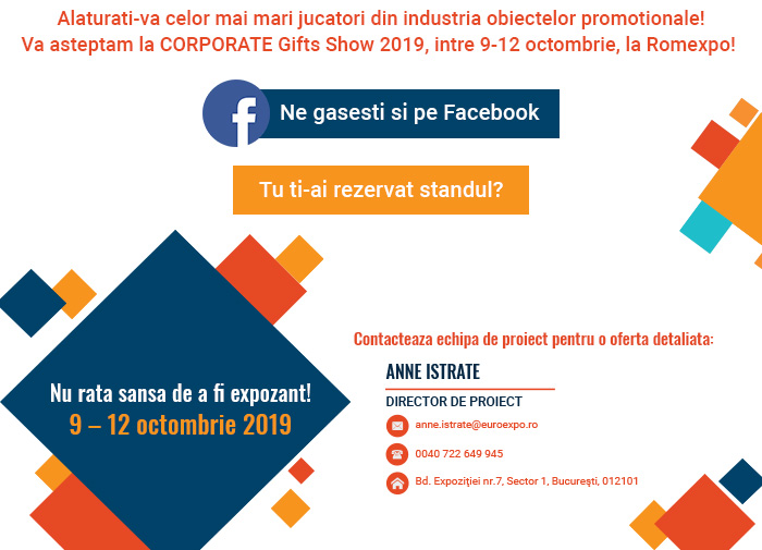 Corporate Gifts Show 2019 – un eveniment al simturilor