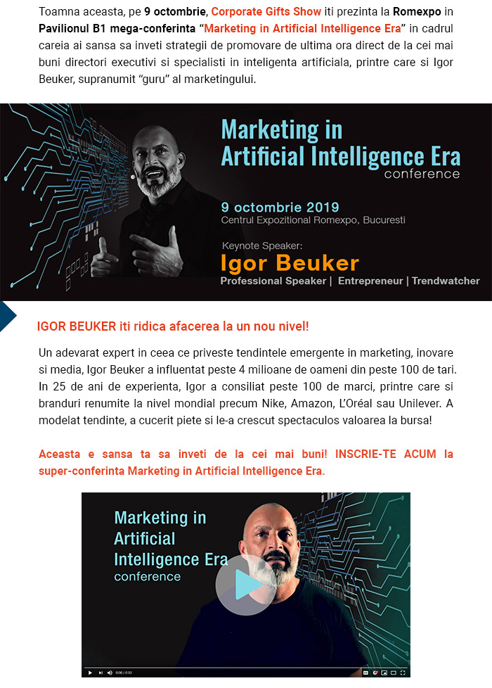 Corporate Gifts Show 2019 – un eveniment al simturilor